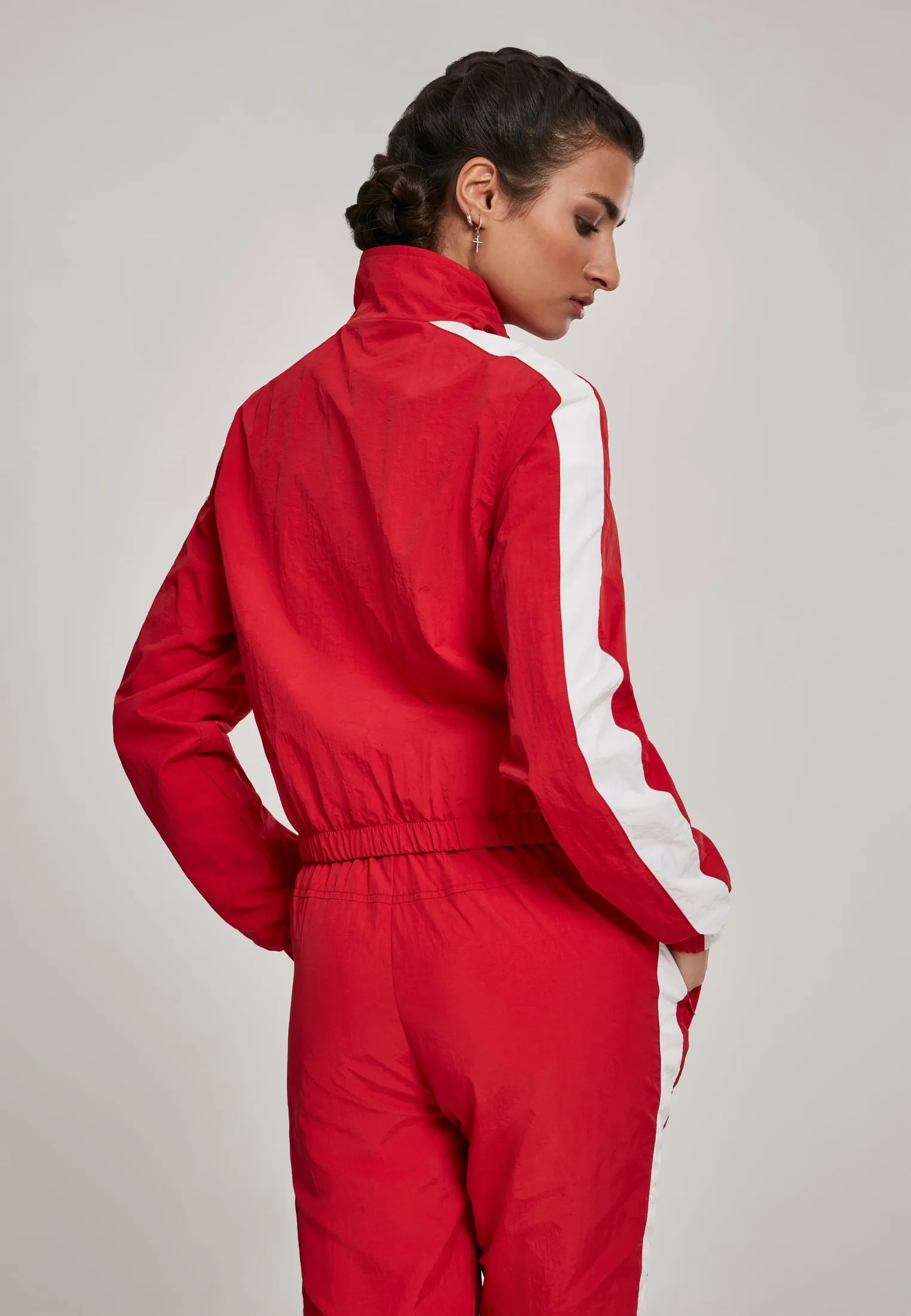 UC Short Striped Crinkle Track Jacket