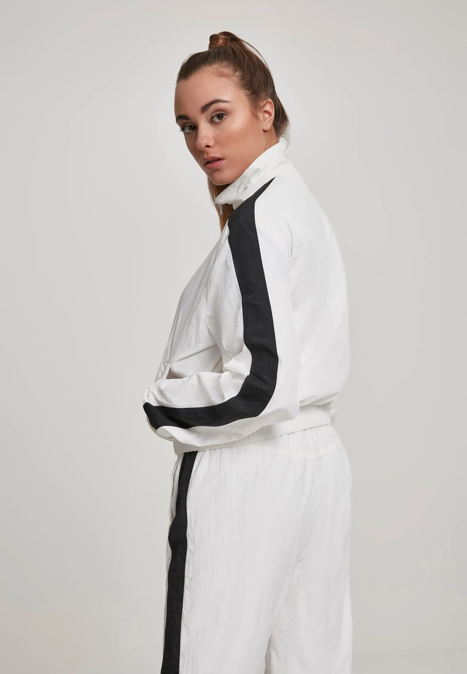 UC Short Striped Crinkle Track Jacket