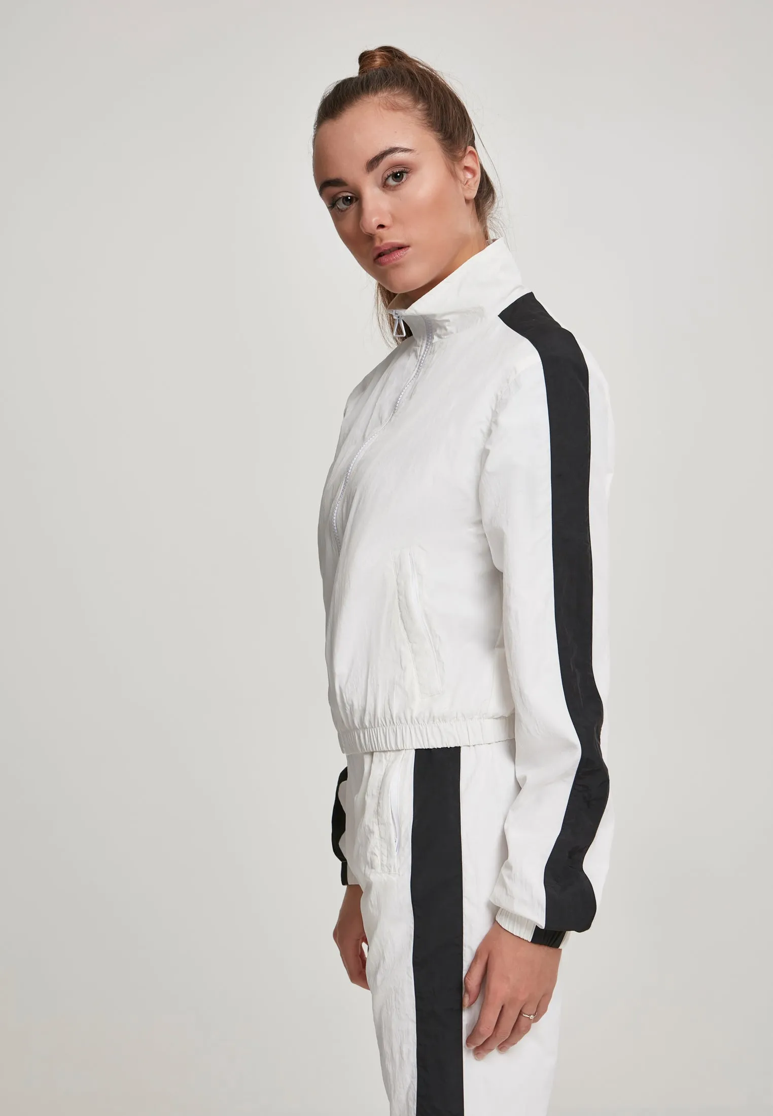 UC Short Striped Crinkle Track Jacket