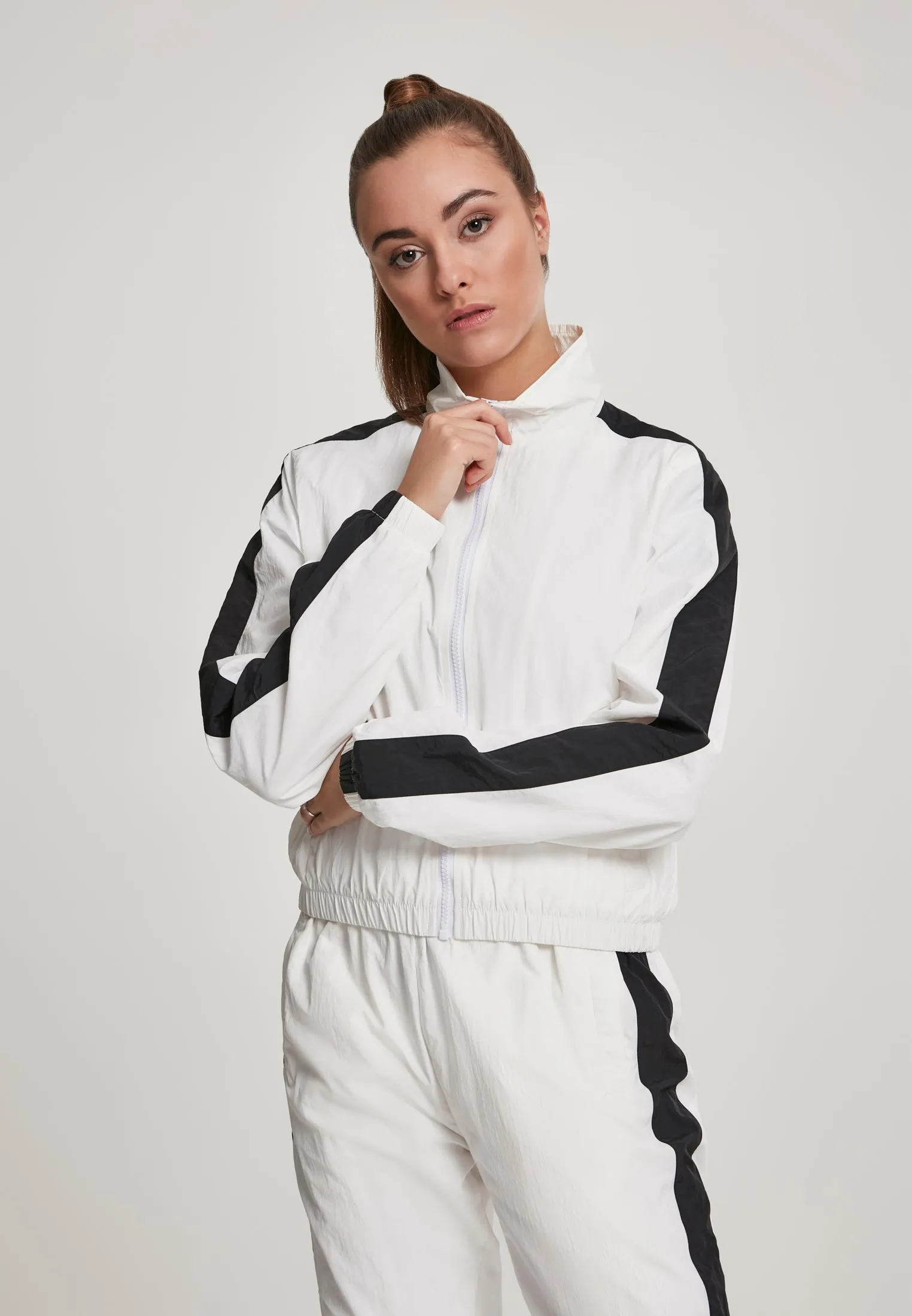 UC Short Striped Crinkle Track Jacket