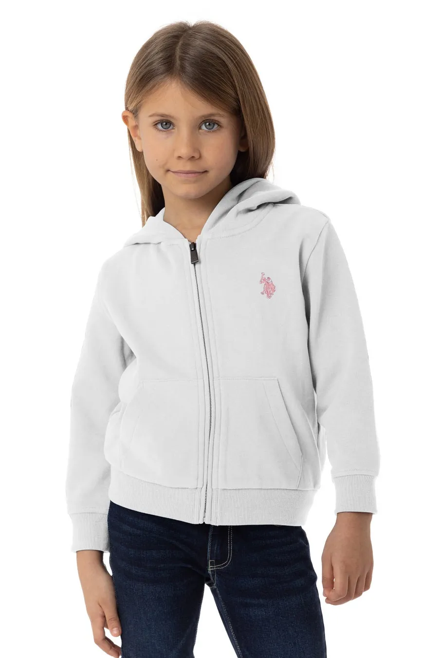 US POLO GIRLS ZIP-UP HOODIE