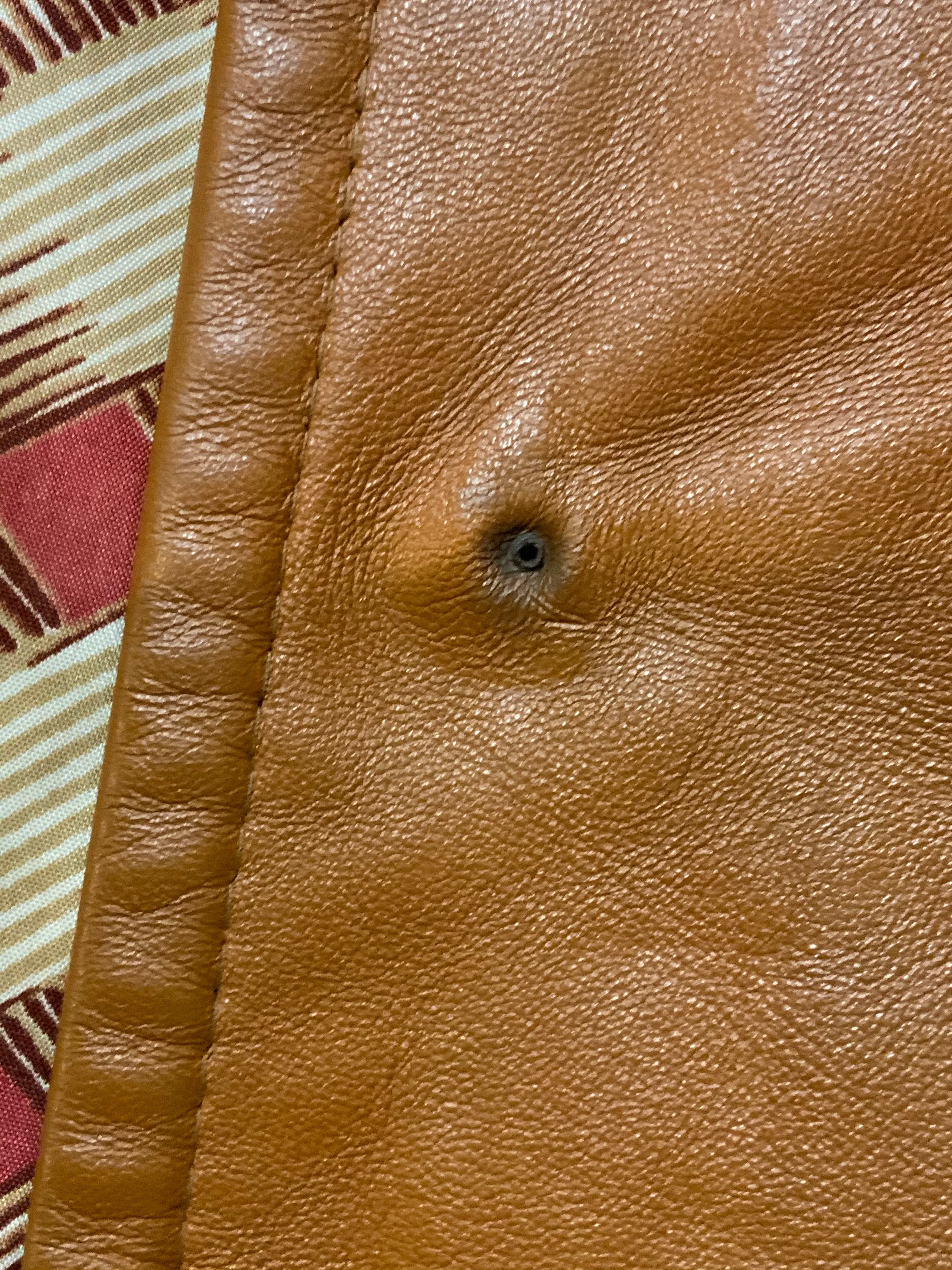 Vintage Caramel Brown Leather Coat, SOLD