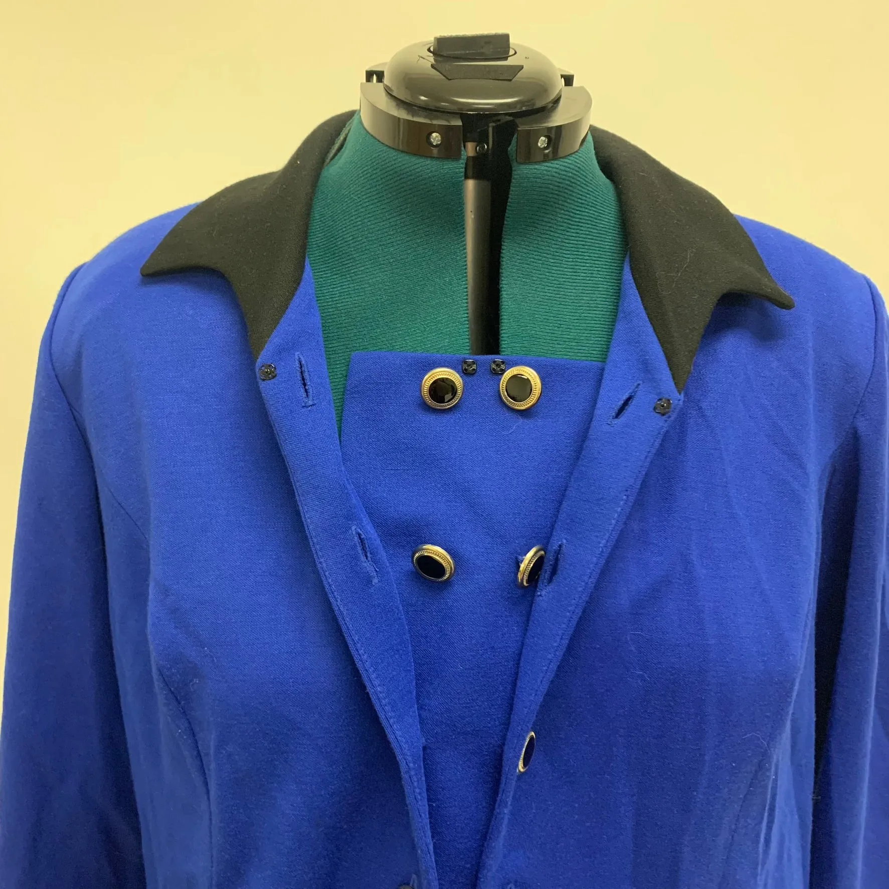 Vintage Royal Blue and Black Blazer
