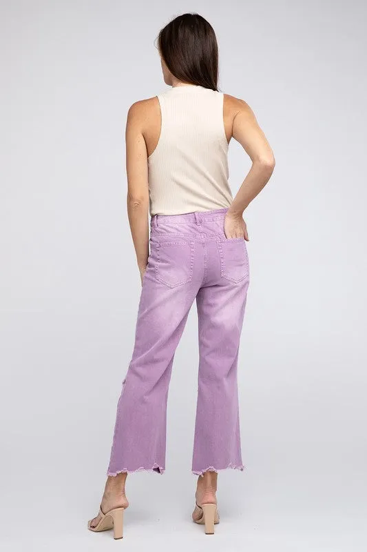 Vintage Washed Wide Leg Pants