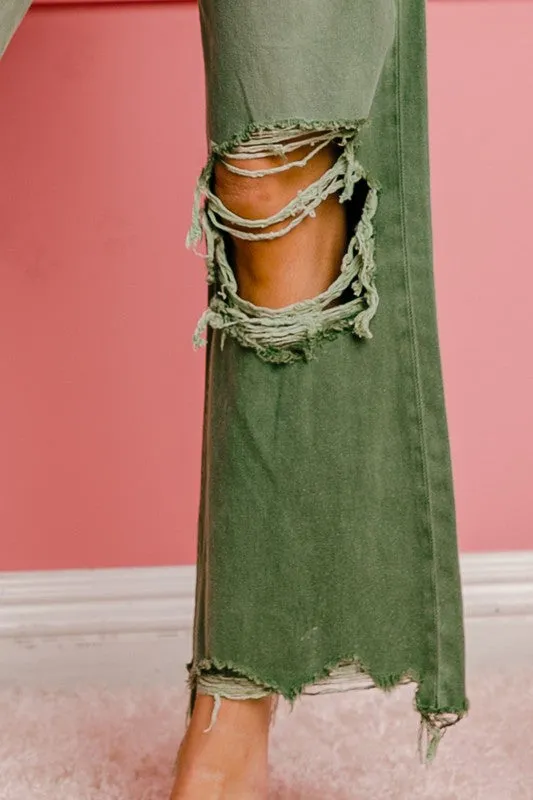 Vintage Washed Wide Leg Pants