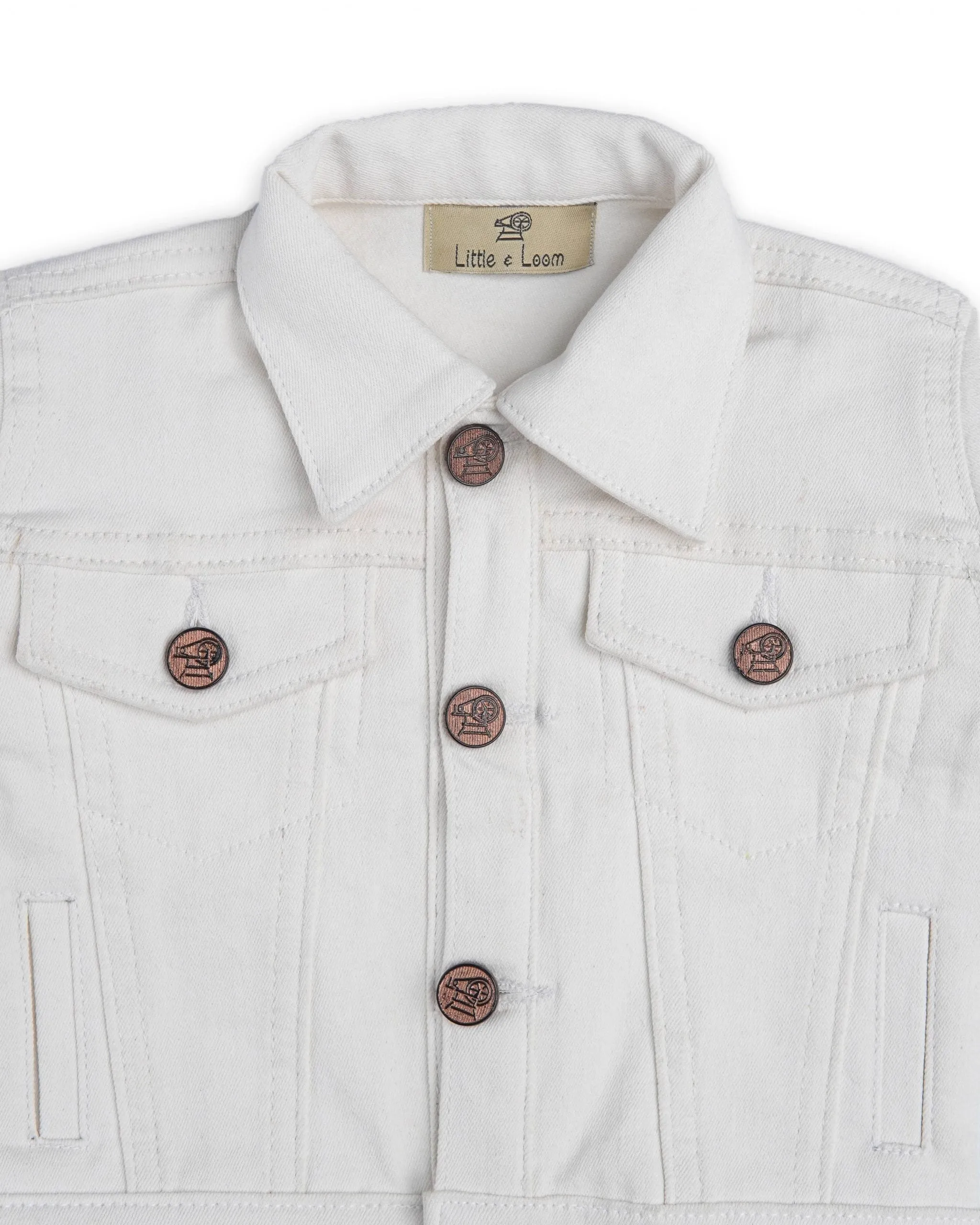 WHITE TRUCKER JACKET
