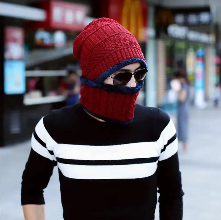 Winter Beanie Hat with Scarf