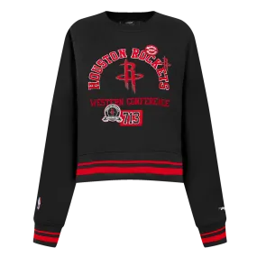 Women's Houston Rockets Pro Standard 713 Edition Rib Crewneck Sweatshirt