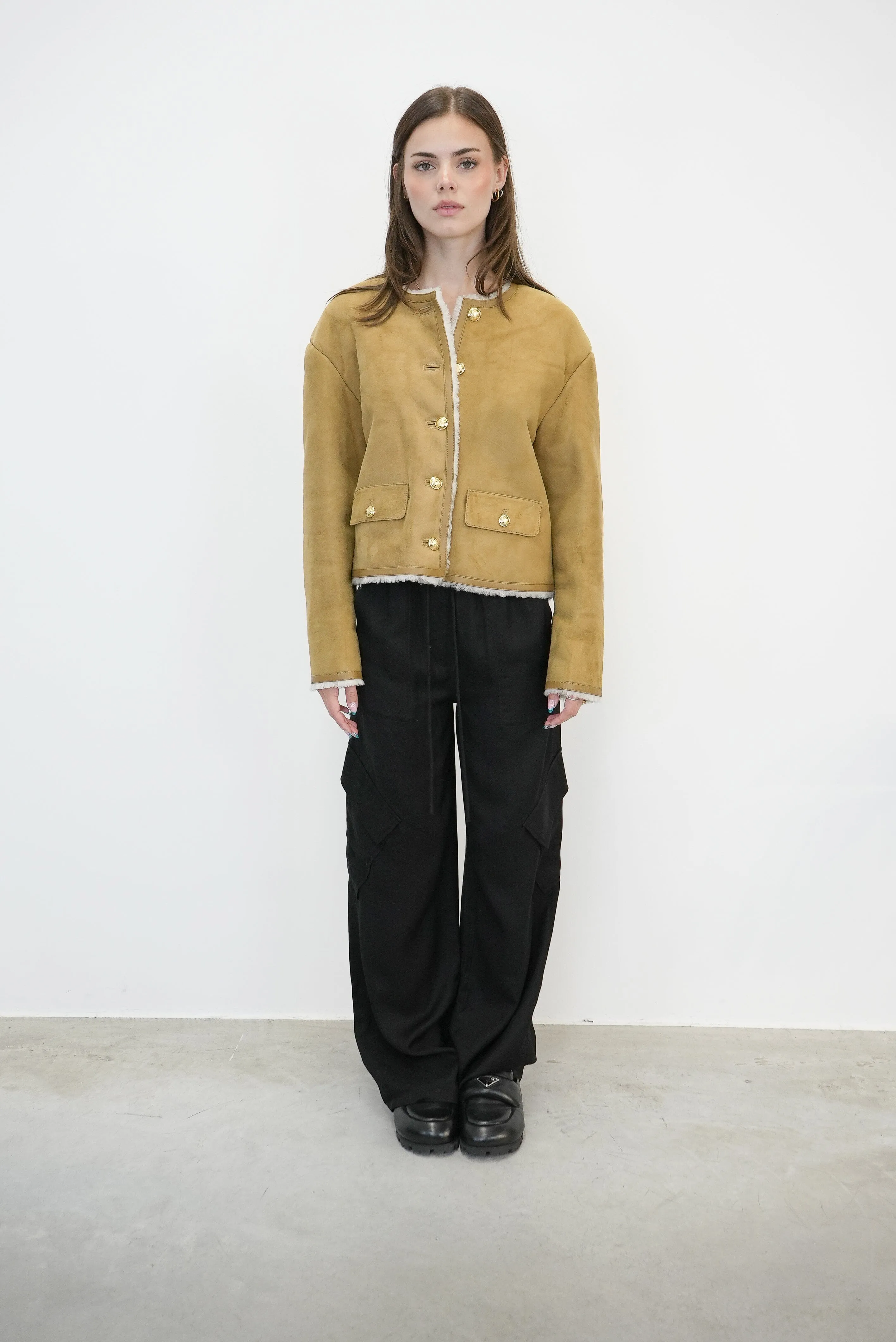 ZANIE SHORT SHEARLING JACKET