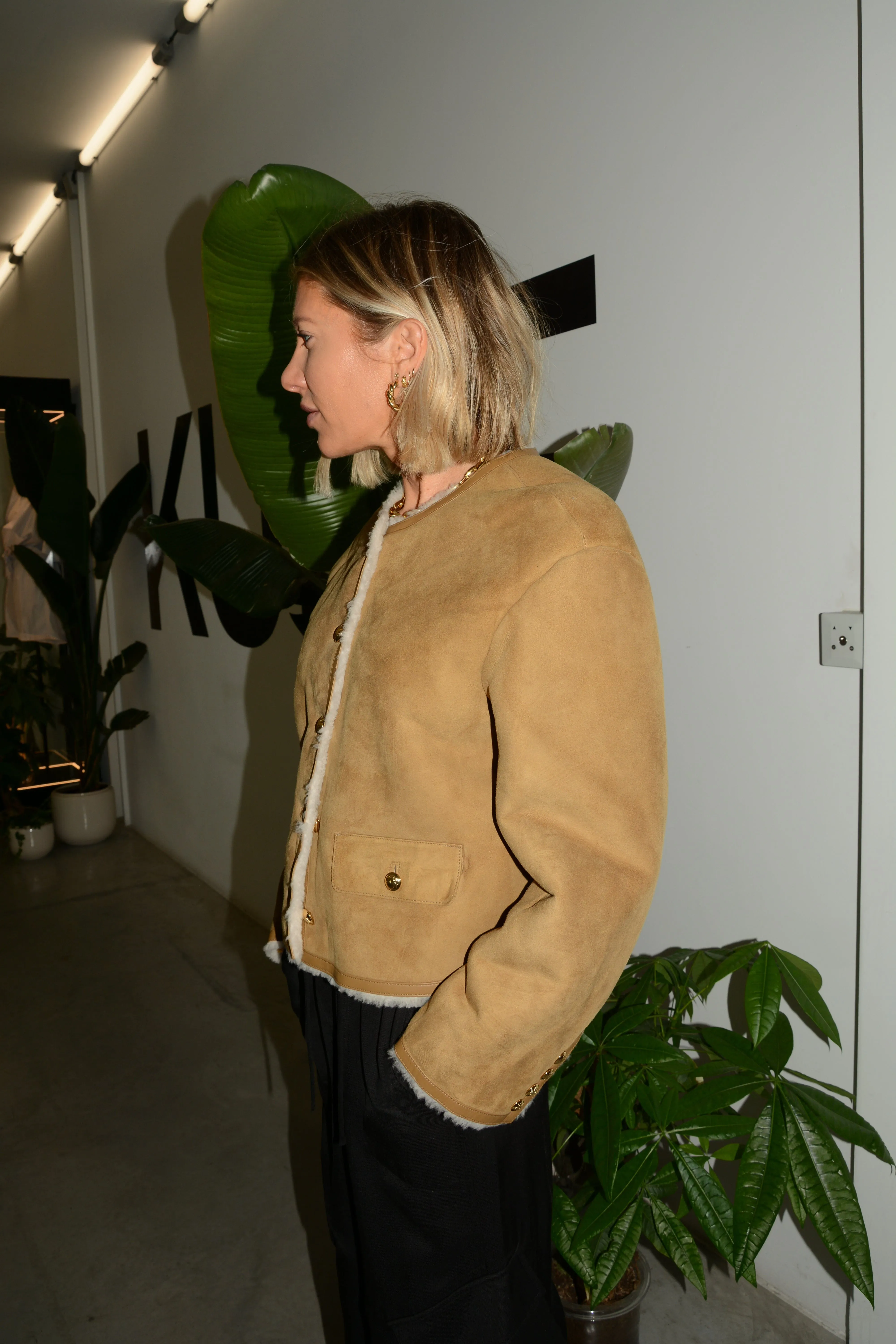 ZANIE SHORT SHEARLING JACKET